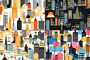 20 Seamless Cityscape Silhouettes, a Pattern Graphic by Nordic Design (Thumbnail 9 of 9)