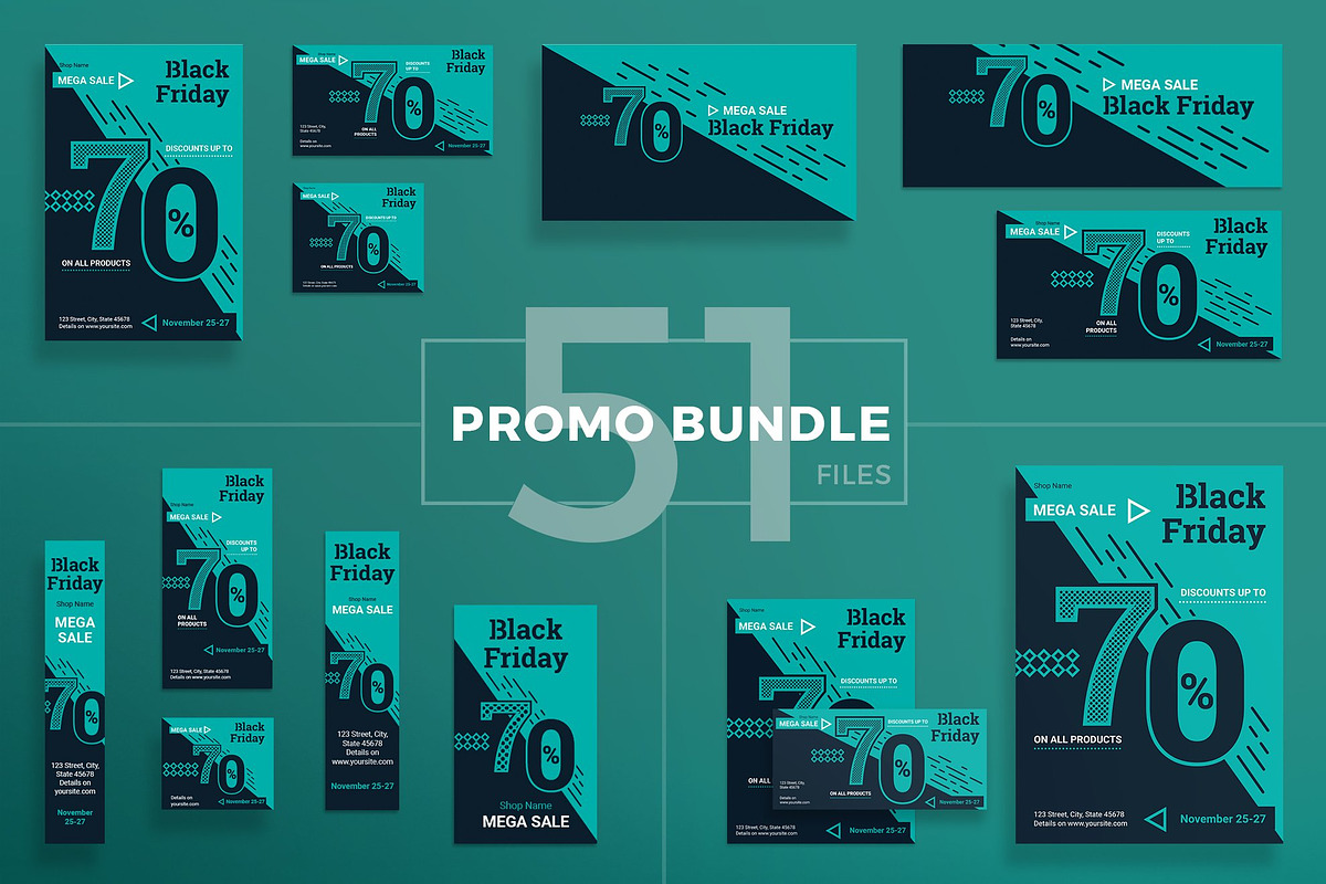 Black Friday Template Bundle Sale, a Marketing Template by Amber Graphics (Photo 11 of 11)