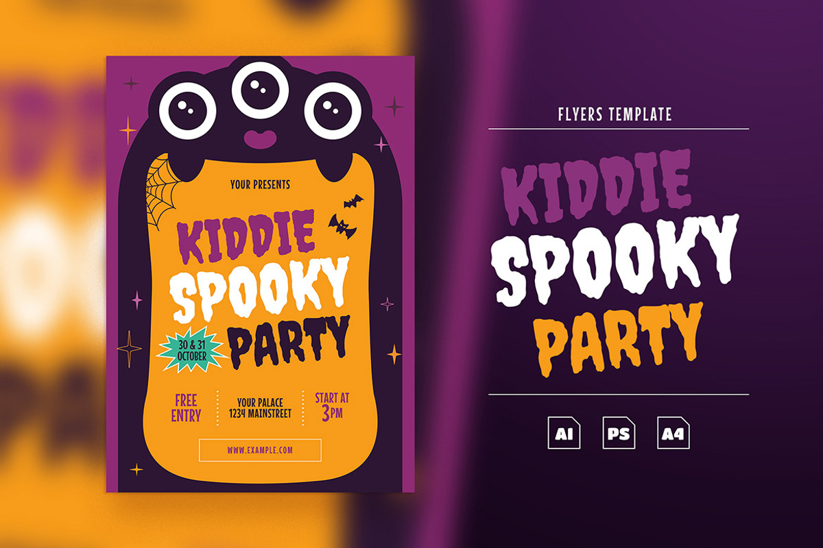 Kiddie Spooky Party, a Flyer Template by Esui Studio (Photo 1 of 4)