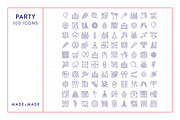 Party Line Icons, an Outline Icon by Made by Made (Thumbnail 5 of 6)