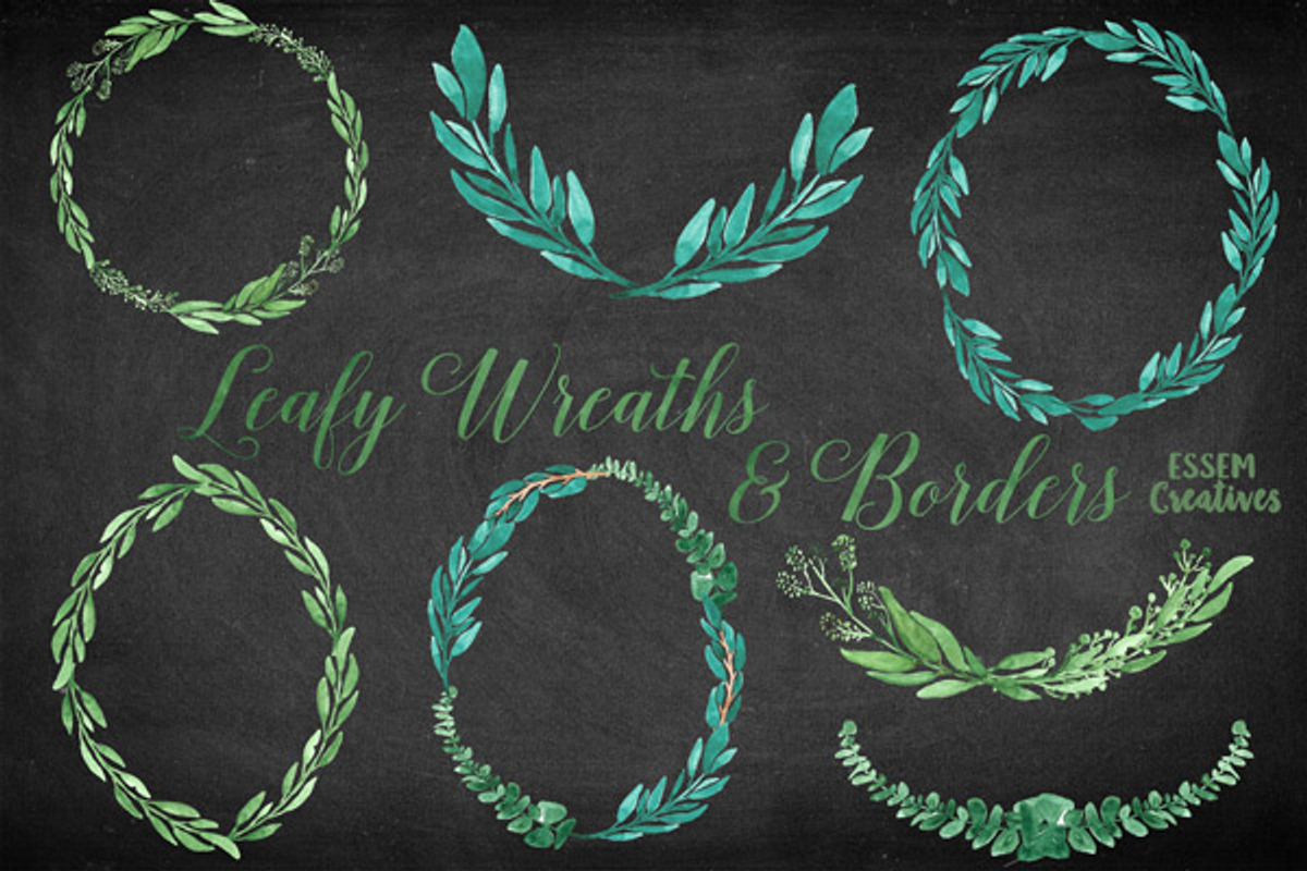 BUNDLE of Watercolor Leaves Clipart, an Illustration by Essem Creatives (Photo 3 of 4)