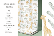 Jungle Safari Animals Watercolor Set, a Pattern Graphic by tetiartline (Thumbnail 2 of 10)