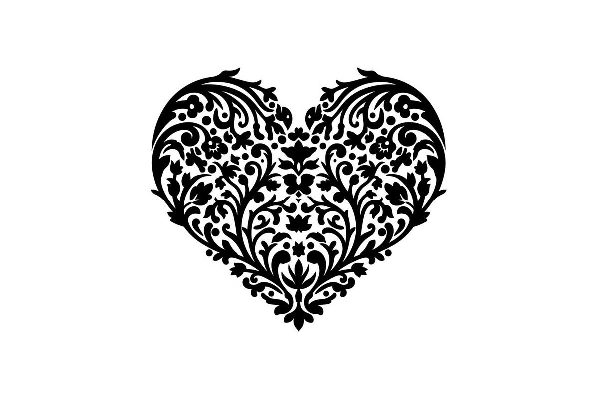 Floral Heart Frame Silhouette Pack, an Illustration by Artivon (Photo 10 of 49)