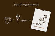 200+ COFFEE CLIPARTS, HAND DRAWN SET, a Food Illustration by JuDesign (Thumbnail 16 of 20)