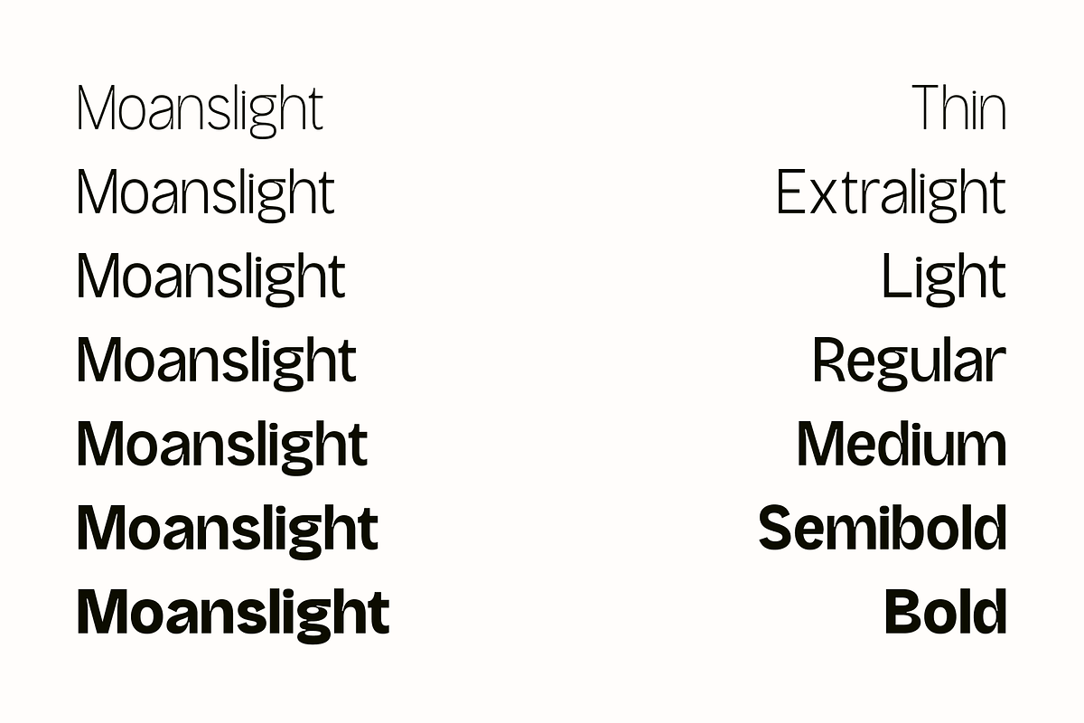 Moanslight - Modern Grotesque, a Sans Serif Font by Holyline Design (Photo 7 of 15)