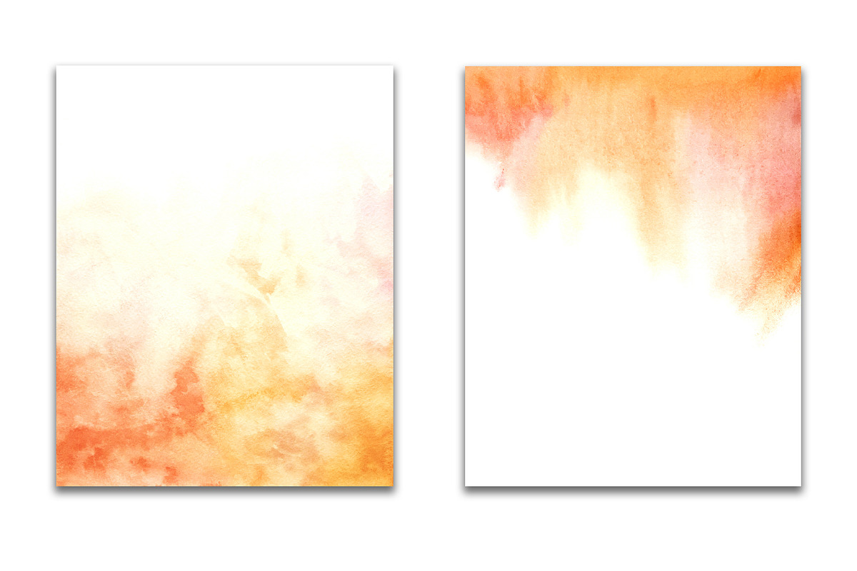 Orange to yellow ombre watercolor, a Texture Graphic by GraphicRain (Photo 5 of 5)
