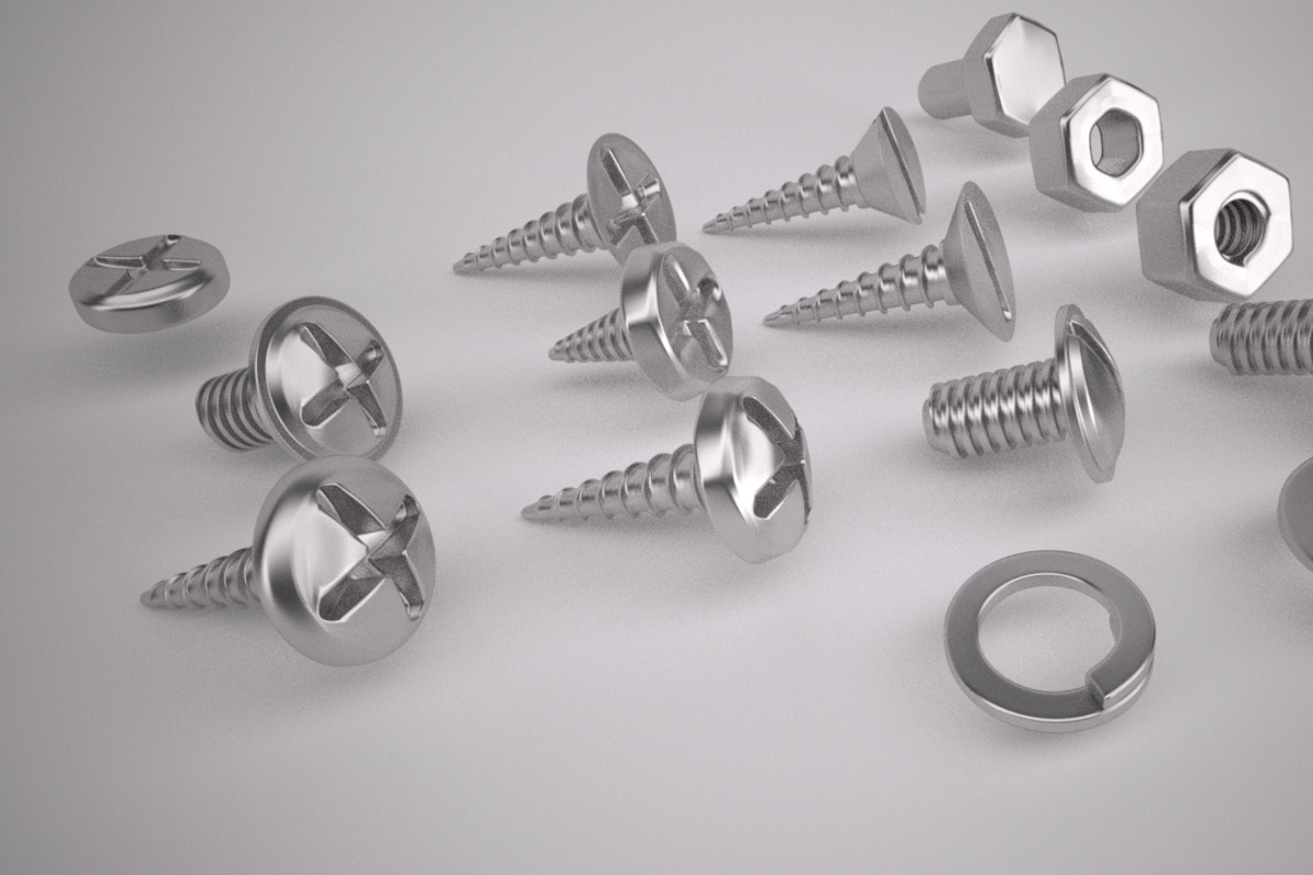 Fasteners, an Object 3D Model by kjpargeterimages