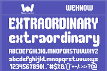 Extraordinary font