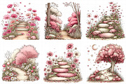 Spring Flowers Pathway Clipart, an Illustration by Daily.Designs (Thumbnail 4 of 8)