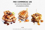 Waffles Syrup Pancakes Sweets Brunch, a Food Illustration by Rabbit Heart (Thumbnail 4 of 9)