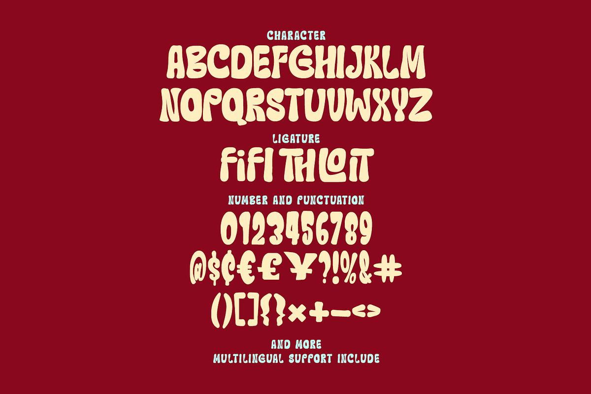 Gebitrum Thompen Ultimate 70s Groovy, a Sans Serif Font by Maulana Creative (Photo 4 of 7)