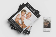 Cover Magazine with Phone Mockup, an Advertising Mockup by Se٧enStudio (Thumbnail 1 of 3)