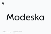 Modeska; Sans Serif Font Family, a Sans Serif Font by Eko Bimantara (Thumbnail 1 of 16)