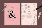 Cosmos Terrarrium Wedding Invitation, an Invitation Template by Lyllopop (Thumbnail 3 of 4)