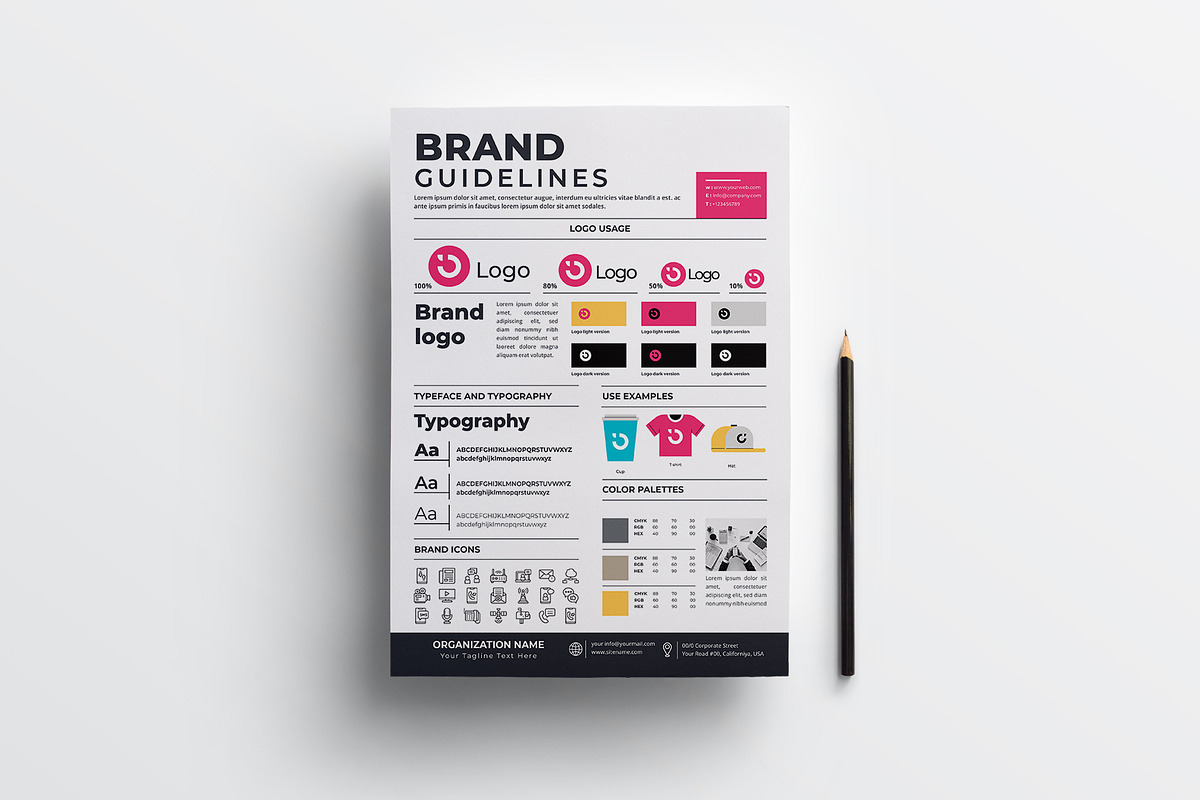 Brand Guidelines Template, a Flyer Template by obayes (Photo 2 of 3)