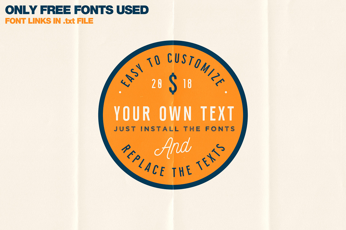 Editable Vintage Labels Kit, a Templates & Theme by Roman Paslavsky (Photo 6 of 6)