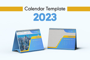 Modern Blue Calendar Template 2023