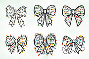 Christmas Light Coquette Bow PNG, an Illustration by Creative Art (Thumbnail 3 of 9)