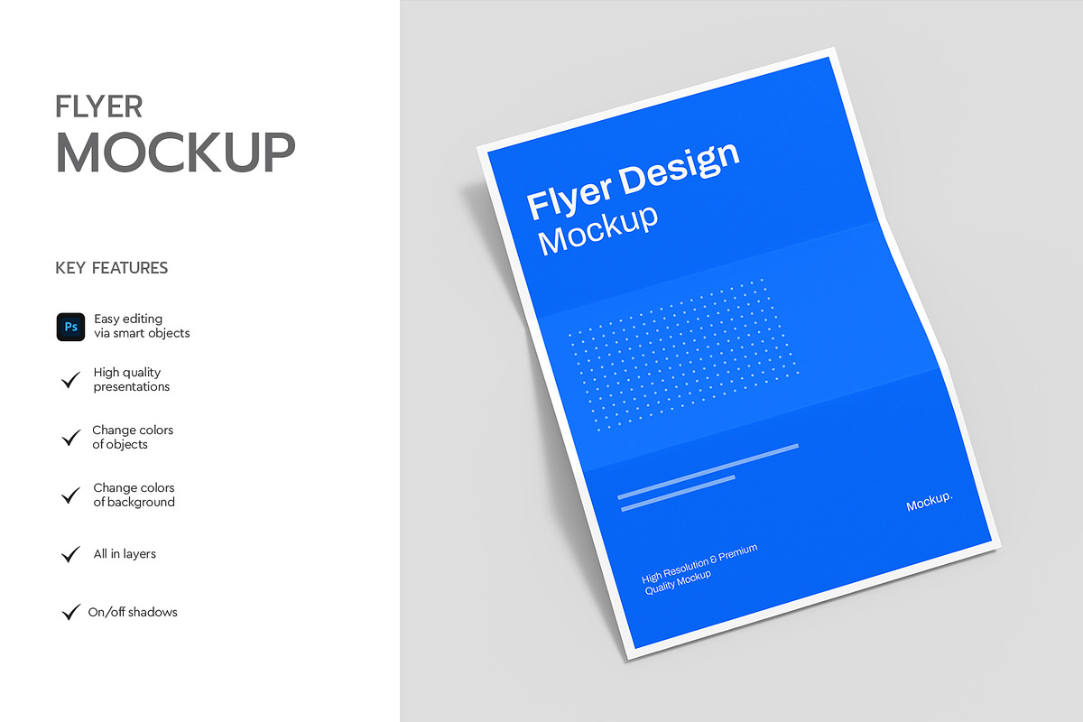 Modern Folded Flyer Mockup PSD, a Product Mockup by graphypix (Photo 2 of 4)