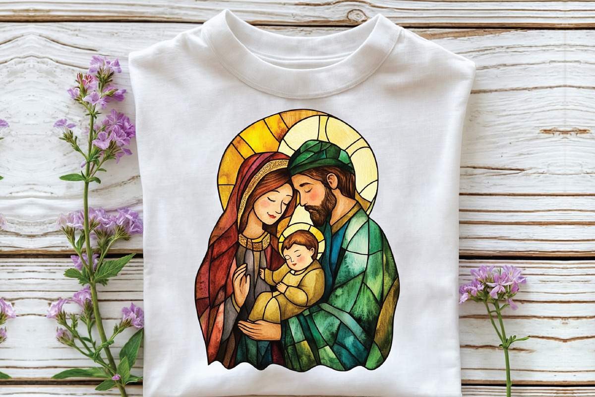 Christmas Stained Glass Clipart, an Illustration by CraftArtStudio (Photo 5 of 6)