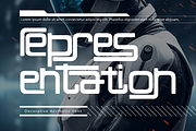 Decorative Aesthetic Futuristic Font, a Sans Serif Font by 177Studio (Thumbnail 6 of 8)