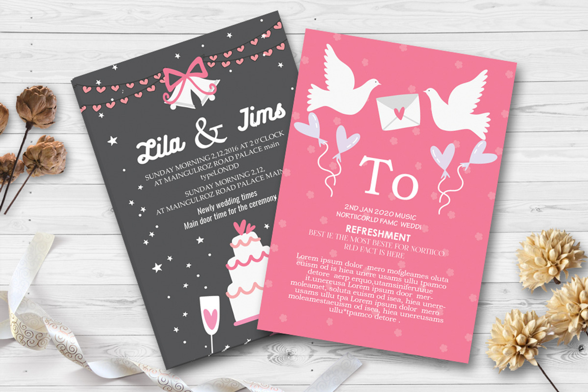Two Sided Save The Date Card, an Invitation Template by Business Flyers (Photo 1 of 2)
