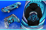 Monster Water - Mascot Esport Logo, a Branding & Logo Template by FNR Graphics (Thumbnail 3 of 5)