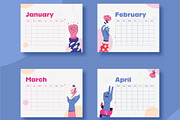 Colorful Printable Calendar Template, a Templates & Theme by studiogstock (Thumbnail 3 of 5)