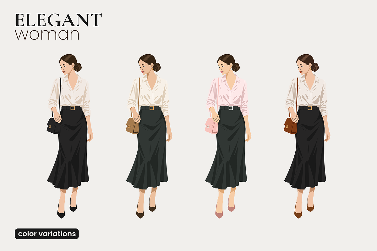 Elegant Women Illustrations, a Person Illustration by moja doodle (Photo 9 of 10)