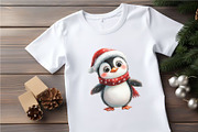 Christmas Penguin. Watercolor PNG., an Animal Illustration by KENO Mascots (Thumbnail 3 of 8)