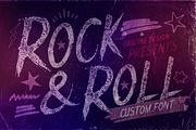 Rocknroll Font, a Script Font by Cruzine (Thumbnail 1 of 5)
