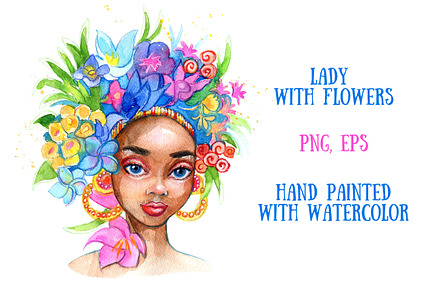 Lady with flowers 2.0