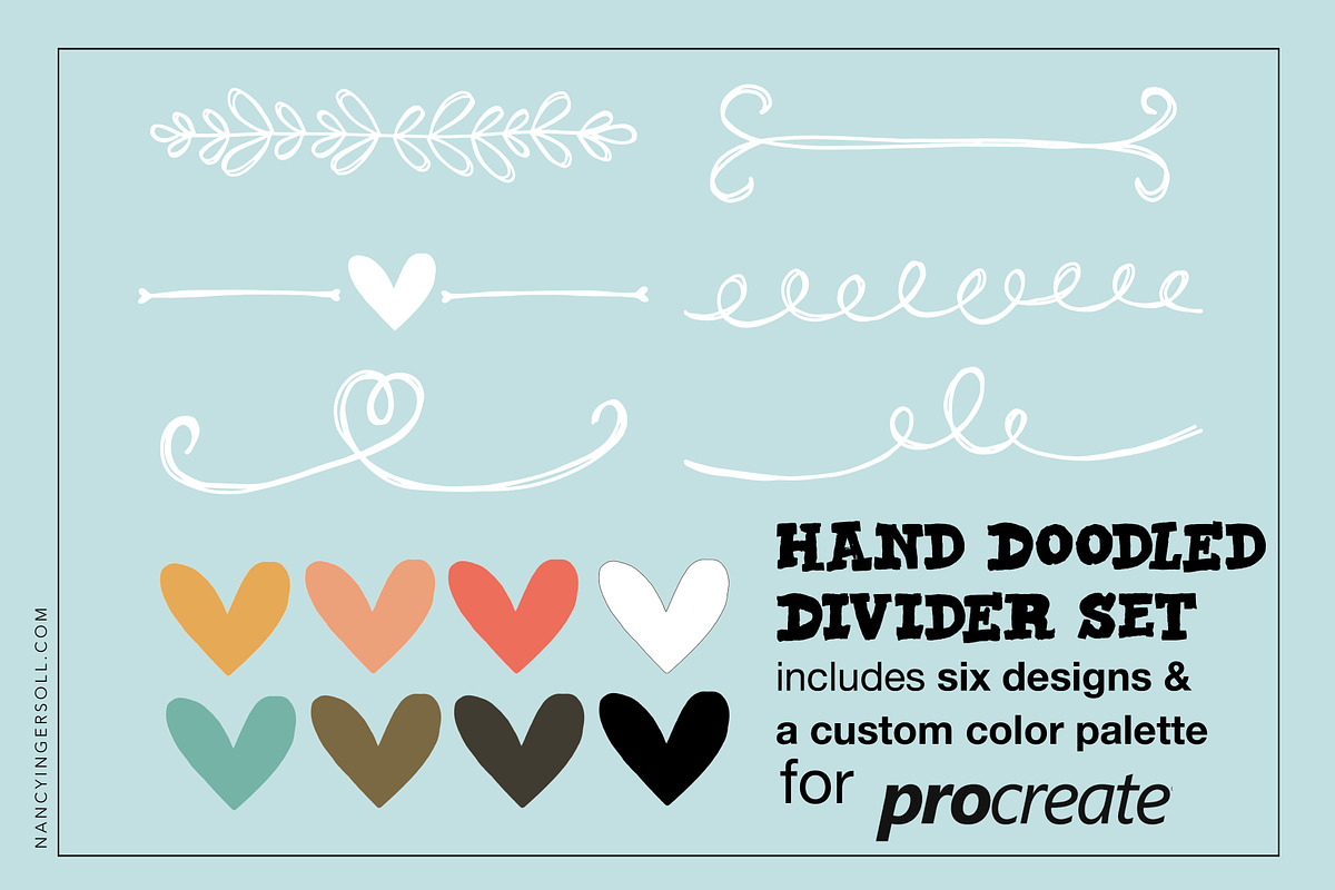 Hand Doodled Dividers for Procreate preview 5