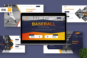 Baseball - Sport Google Slide, a Presentation Template by Deepslide Studio