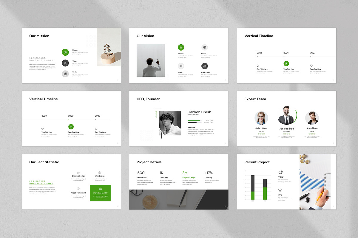 Clean Minimal Presentation Template preview 7