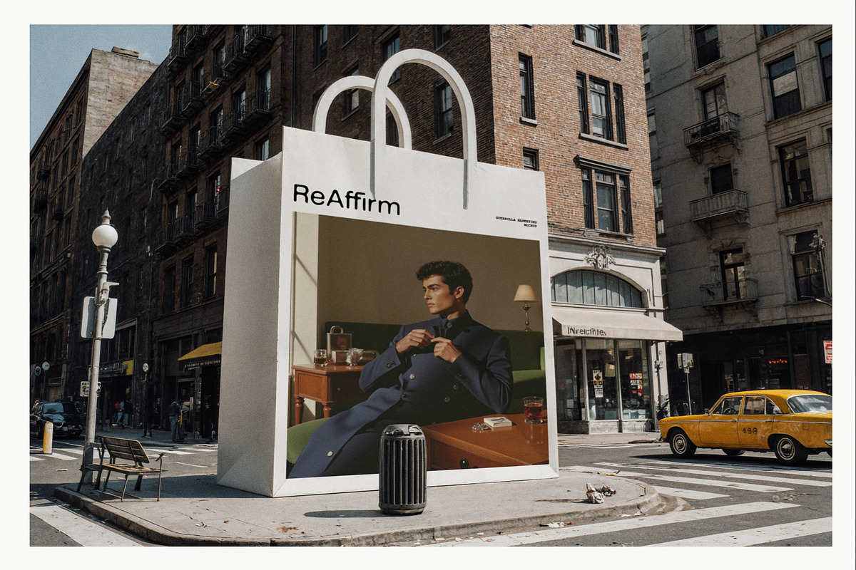 Guerrilla Marketing Shop Bag Mockup, a Mockup by ReAffirm (Photo 8 of 10)