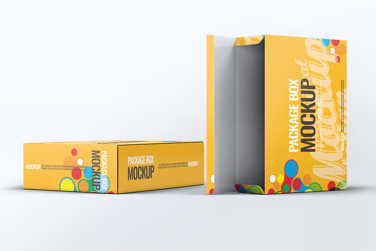 Package Boxes Mock-Up, a Packaging Mockup by DesignRushMarket (Photo 6 of 7)