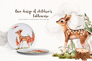 Watercolor Forest Little Animals set, an Animal Illustration by Alamella (Thumbnail 10 of 17)