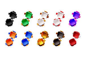 Set of 3D square box icon design, an Object Illustration by Abscent