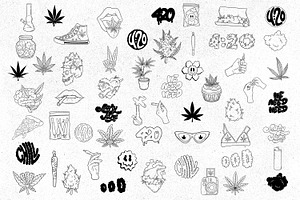 CANNABIS Procreate Stamps