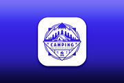 Camping logo design with mountain, a Branding & Logo Template by vexper (Thumbnail 4 of 4)