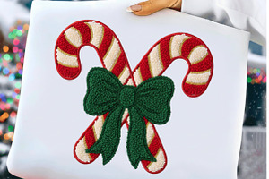 Christmas Candy Cane Latch Hook, an Illustration by Craft Nest