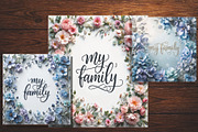 Floral “My Family” Wall Art Set – 3, an Illustration by Lesia.kabakova (Thumbnail 2 of 5)