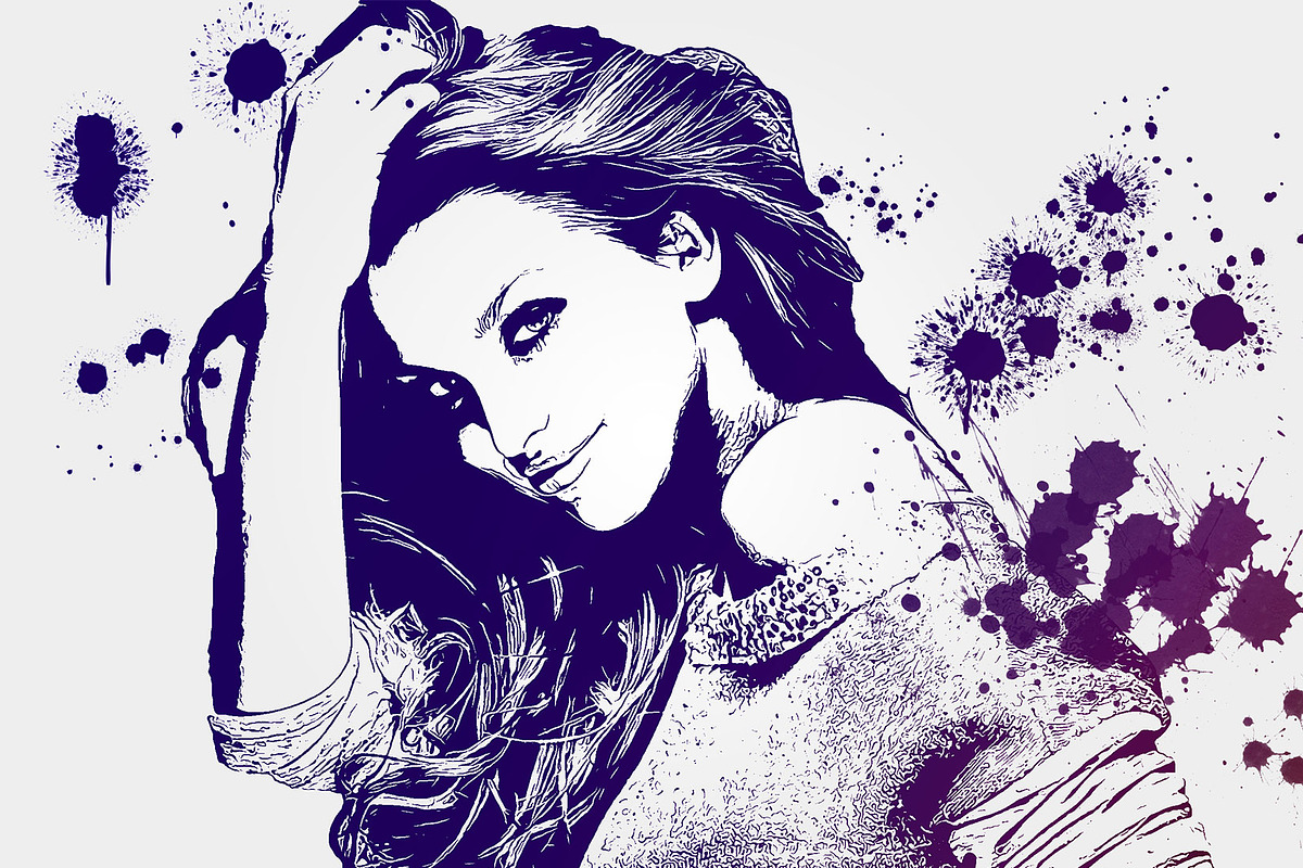 Vector Splash Photoshop Action, an Action Add-On by designvillage (Photo 4 of 15)
