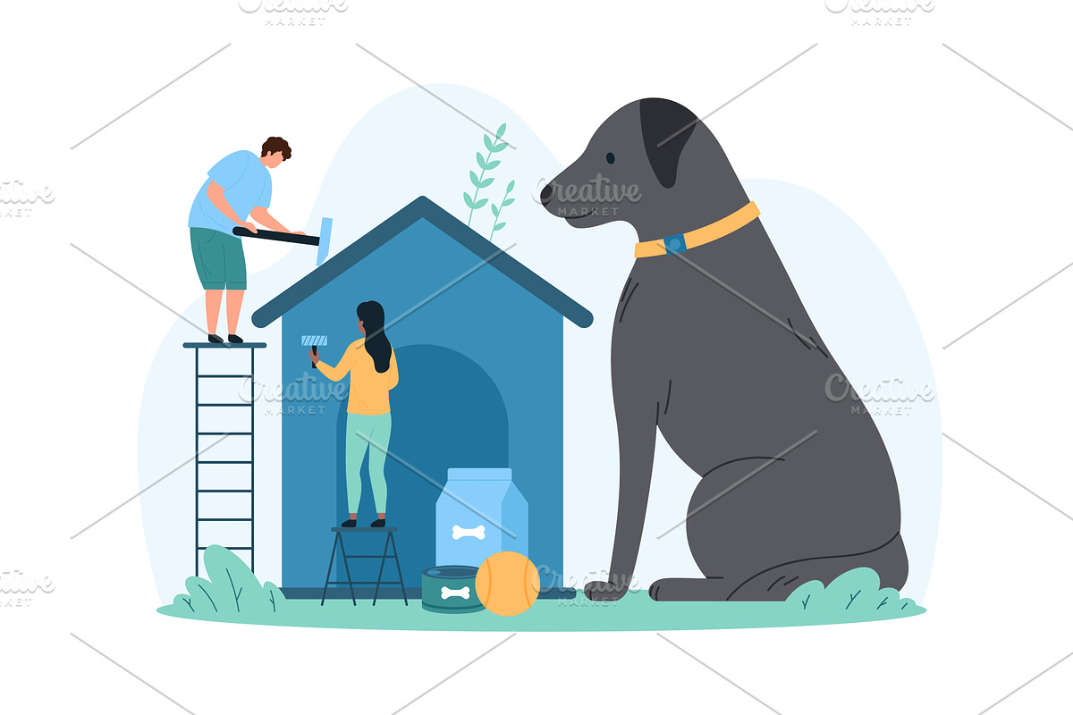 Care & protection pets veterinary, an Animal Illustration by Flashvector