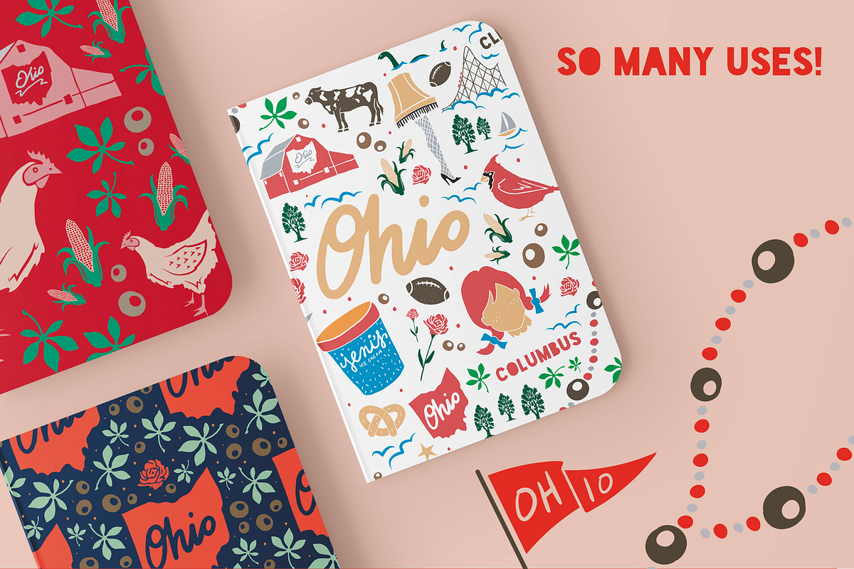 OHIO Illustrations Icons Patterns, an Illustration by BeesDesign (Photo 8 of 8)