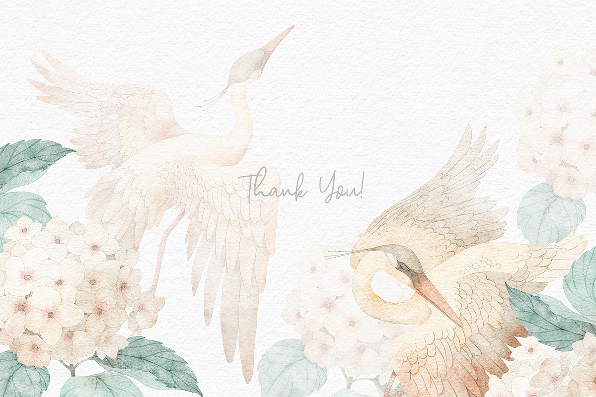 Watercolor Irises Flowers and Herons, an Illustration by Alamella (Photo 15 of 15)