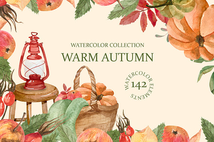 WATERCOLOR COLLECTION WARM AUTUMN