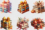 Autumn Bow Book Stack Clipart, an Illustration by Black Bird Studio (Thumbnail 3 of 4)