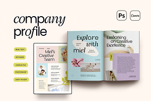 MIEL / Company Profile Ebook, a Marketing Template by Eviory